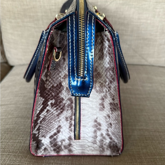 Arcadia Shiny Blue Satchel - Picture 5 of 5